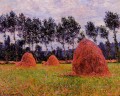 Haystacks Overcast Day Claude Monet
